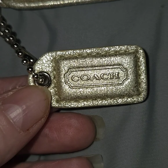 Coach Vintage Wristlet Gold & Silver Shimmer Metallic Wristlet - Picture 2 of 7